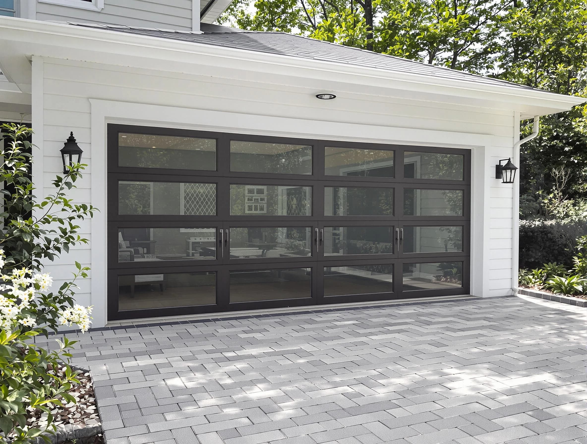 Cumberland Garage Door Repair design specialist presenting custom garage door options to Cumberland homeowner