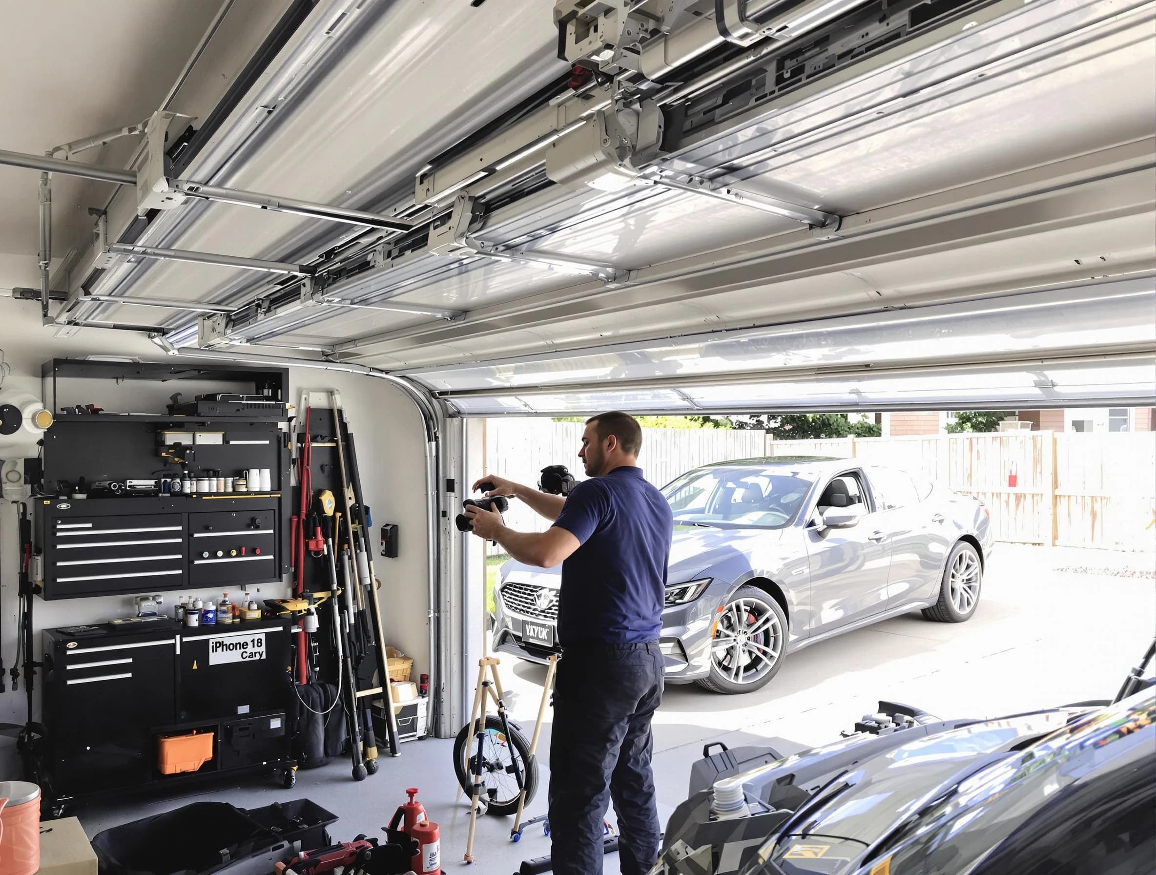 Cumberland Garage Door Repair technician fixing noisy garage door in Cumberland