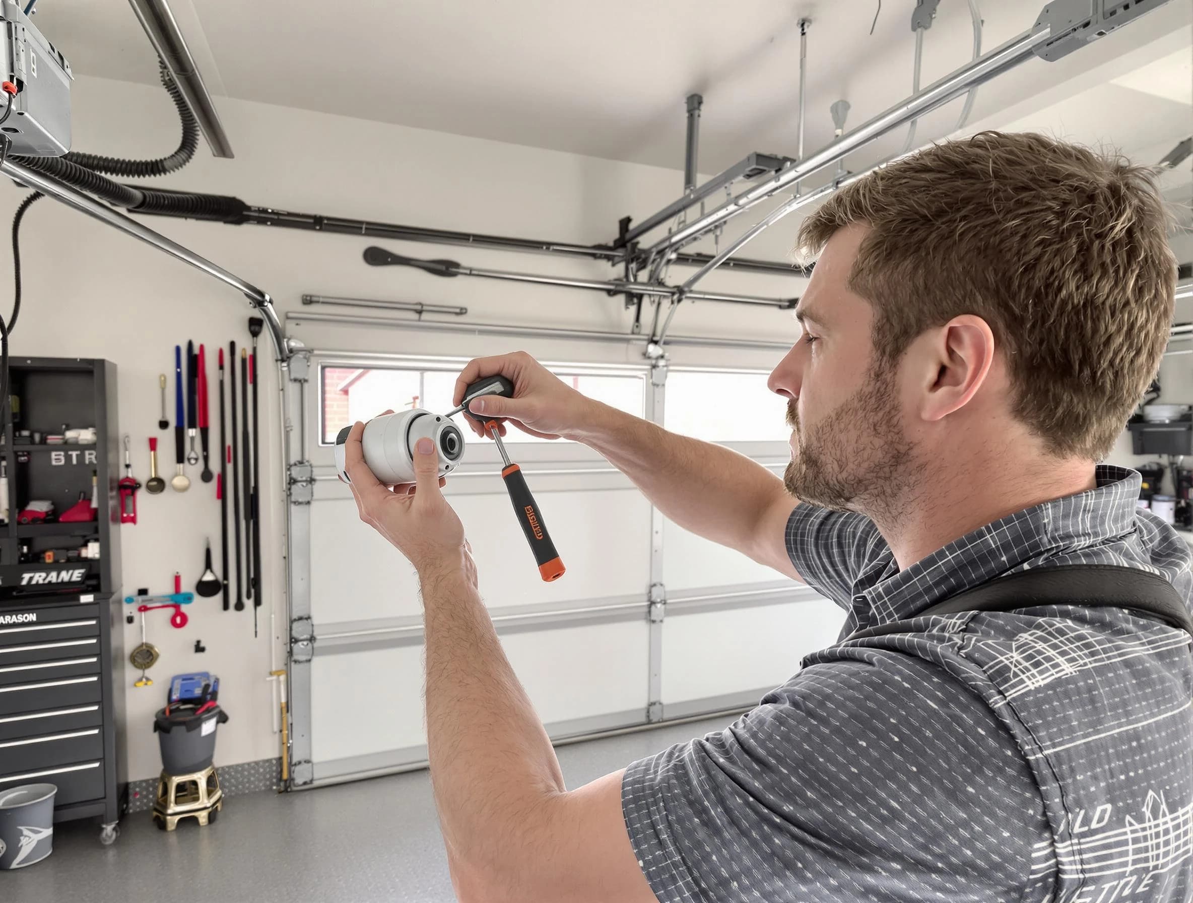 Garage door opener repair service by Cumberland Garage Door Repair in Cumberland