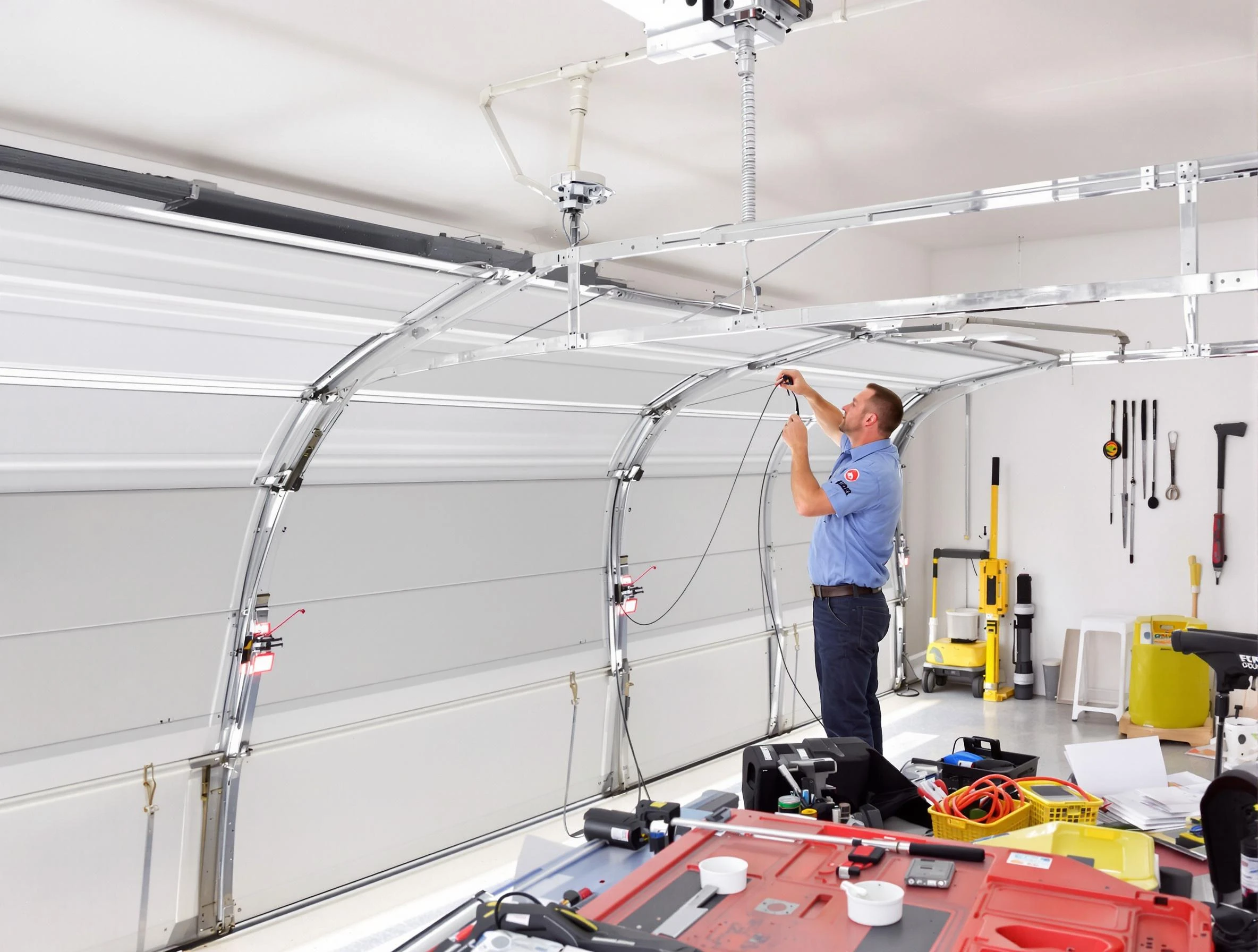 Garage door cable repair service by Cumberland Garage Door Repair in Cumberland