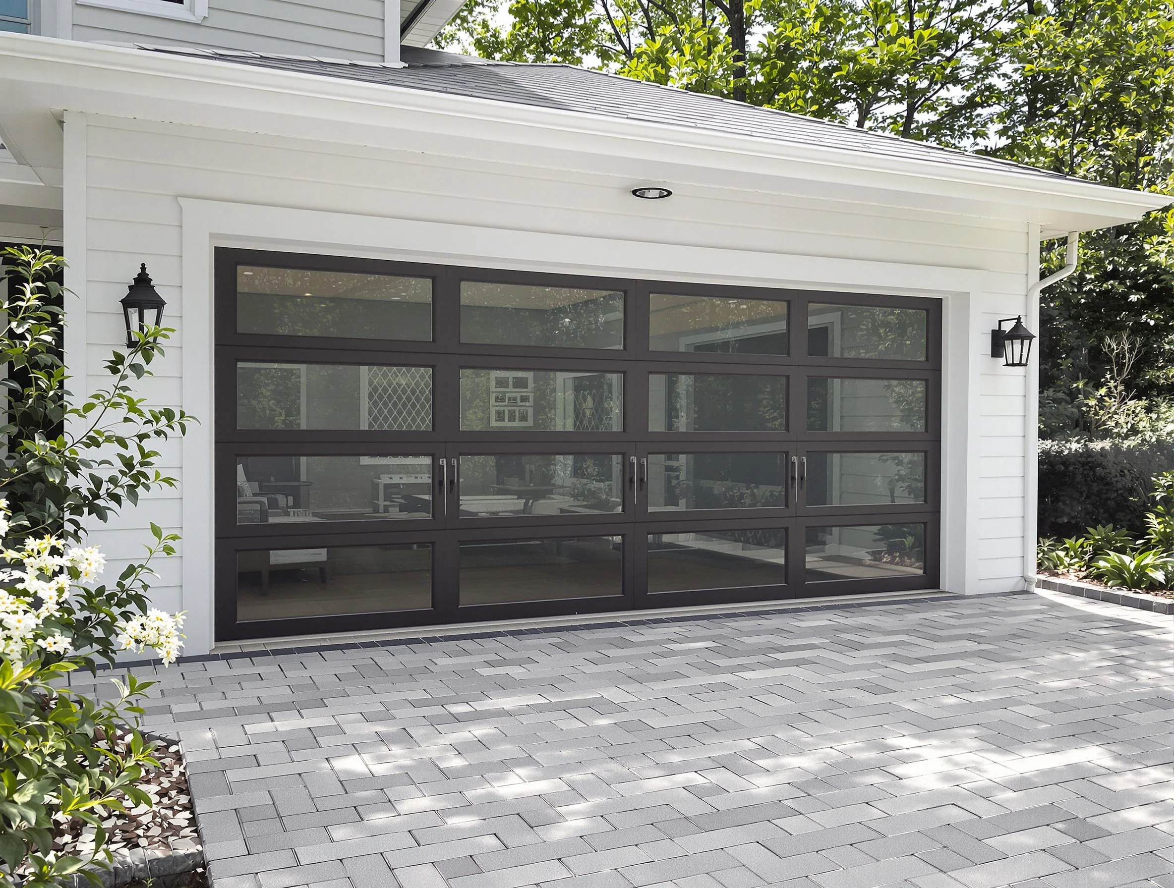 Cumberland Garage Door Repair design specialist presenting custom garage door options to Cumberland homeowner
